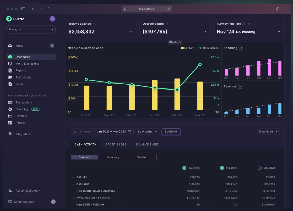 Puzzle Ai Accounting Software Review Features