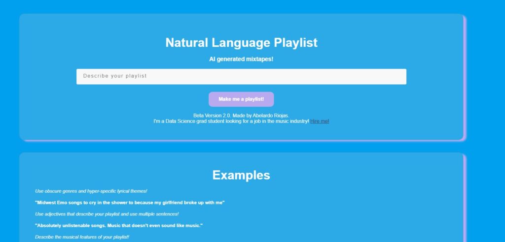 Natural Language Playlist Review